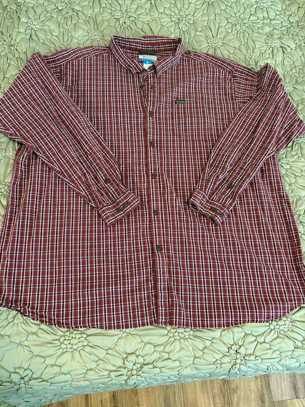 Columbia Plaid Long Sleeve Button Down Shirt 5XT